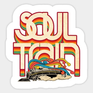 classic 70s soul train Sticker